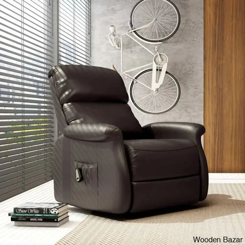 Luxury Recliner 1 person Seater With USB - Wooden Empiro