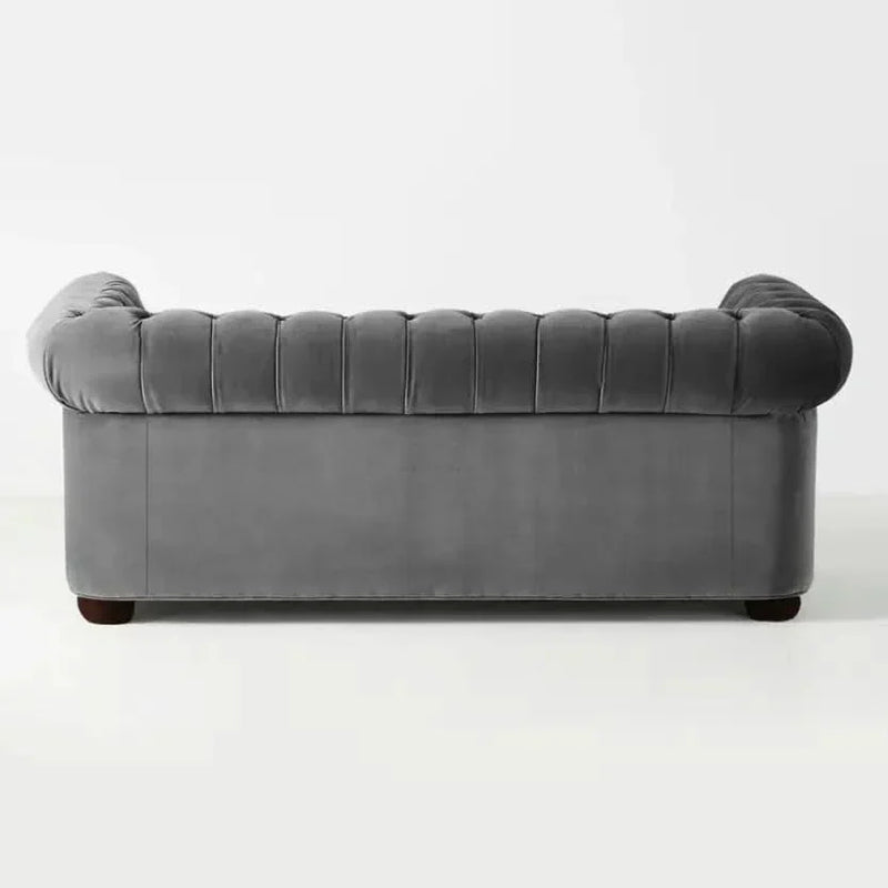 Luxury Two Seater sofa in Stone Grey Color - Wooden Empiro