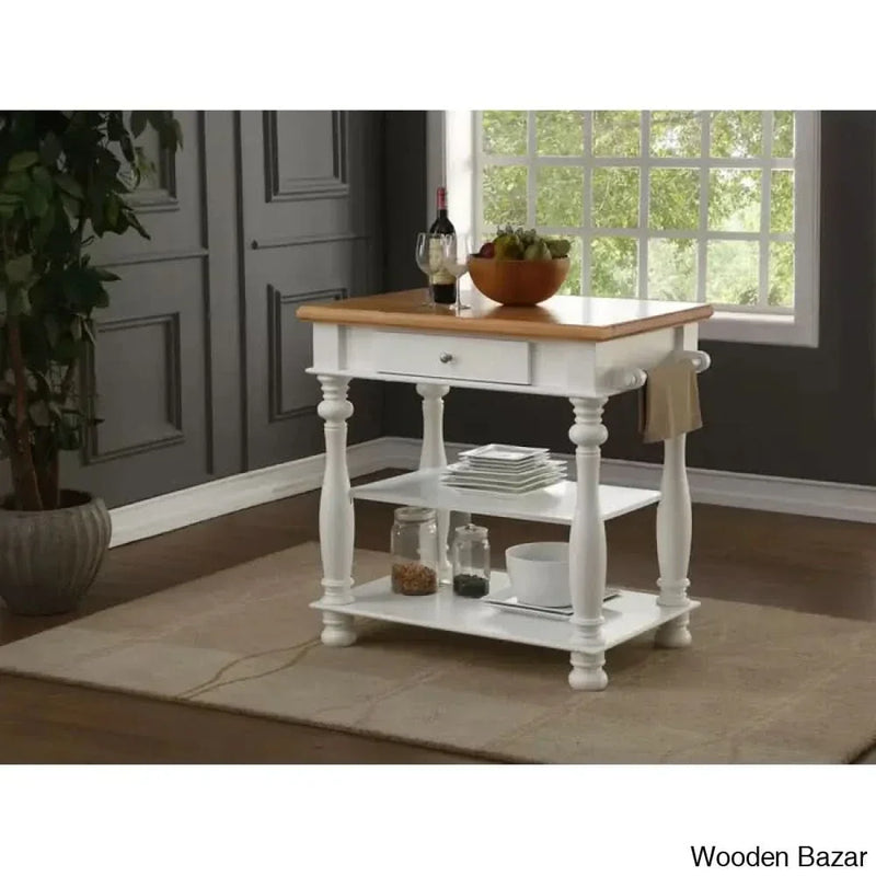 Lyla Wood Kitchen Island Kitchen trolley cart cabinet kitchen island with storage