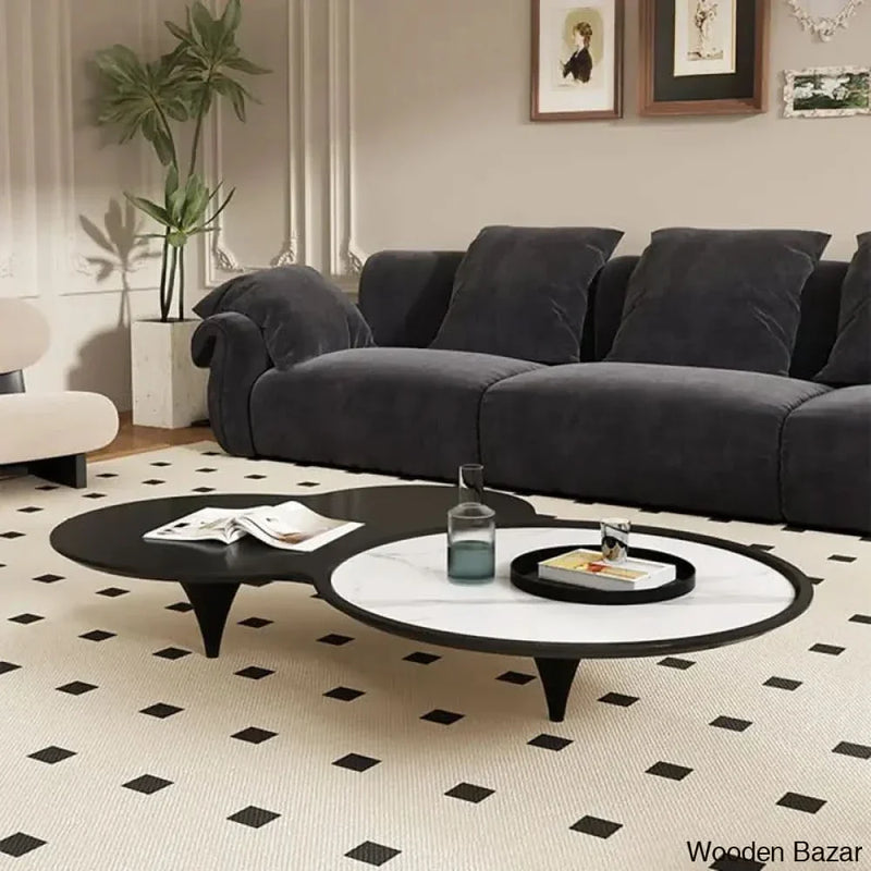 Marcheley 55.1" Modern Stylish Creative Stone Coffee and center Table