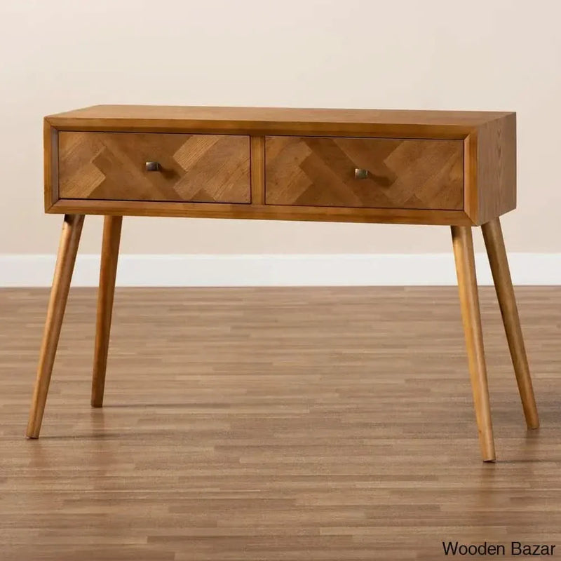 Medeea Console Table Extra Long Entryway Table with 4 Drawers and Bottom Shelf