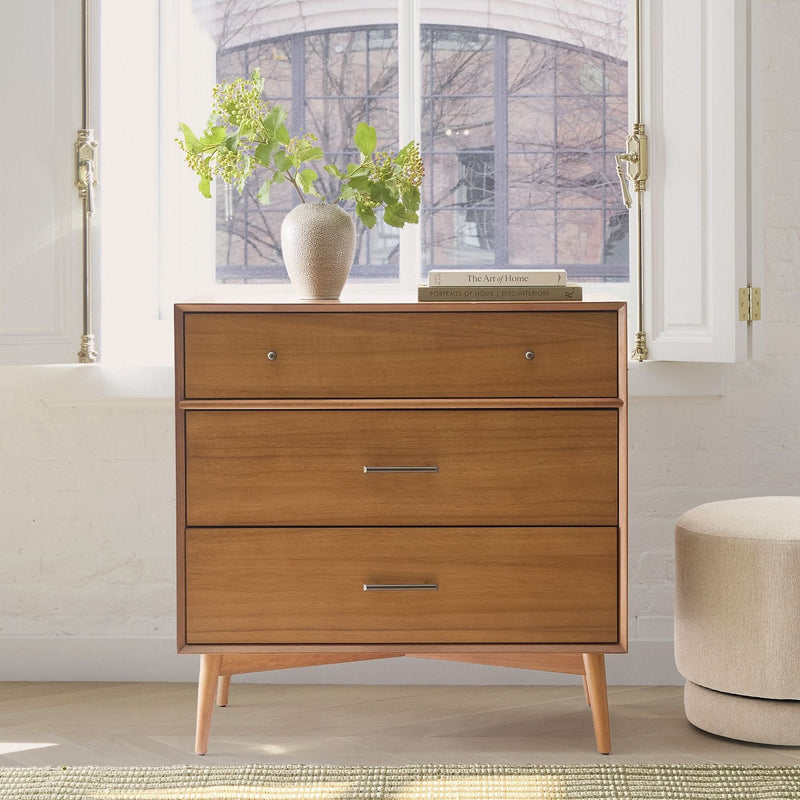 Pazleer Modern Mid-Century 3-Drawer Dresser - Wooden Empiro