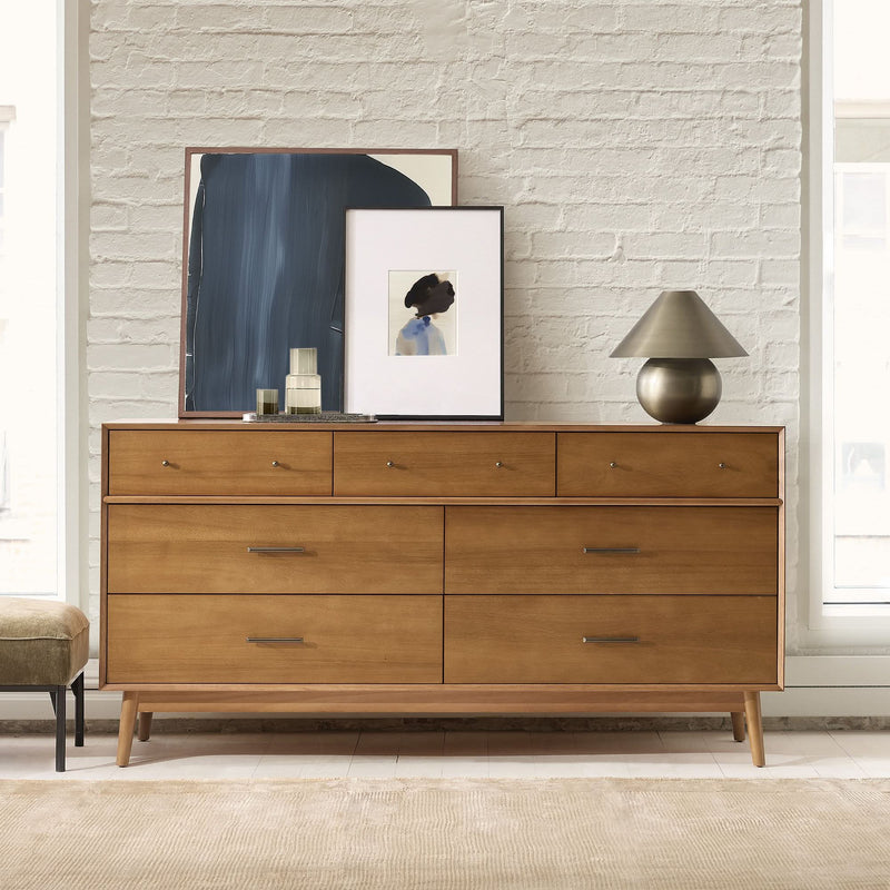 Perinand Mid-Century 7-Drawer Dresser - Wooden Empiro