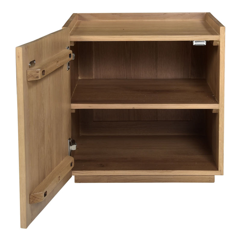 Zeronik Modern Paneled Wood Bedside Table - Wooden Bazar