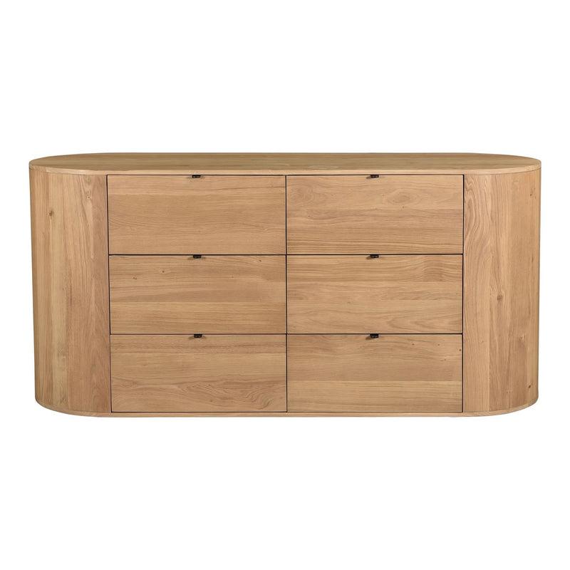 Gharel Modern Round Dresser (66") - Wooden Empiro
