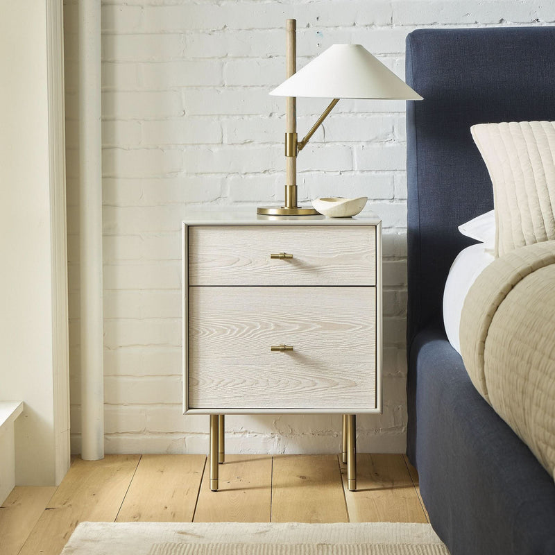 Eabita Modernist Wood & Lacquer Bedside table - Wooden Empiro