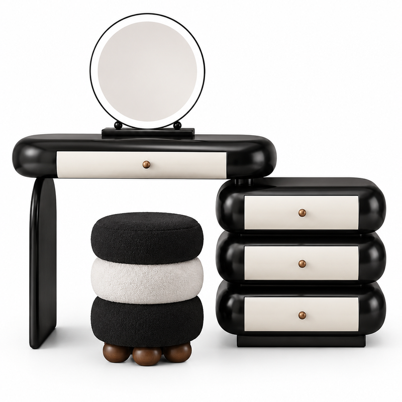 The Obsidian Dressing Table — Luxury Modern Makeup Vanity