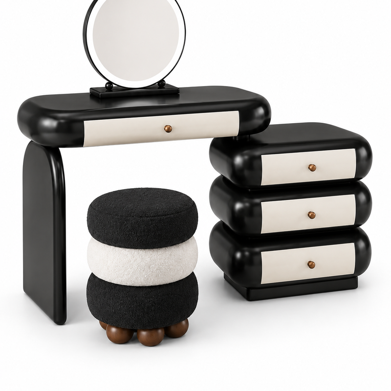 The Obsidian Dressing Table — Luxury Modern Makeup Vanity