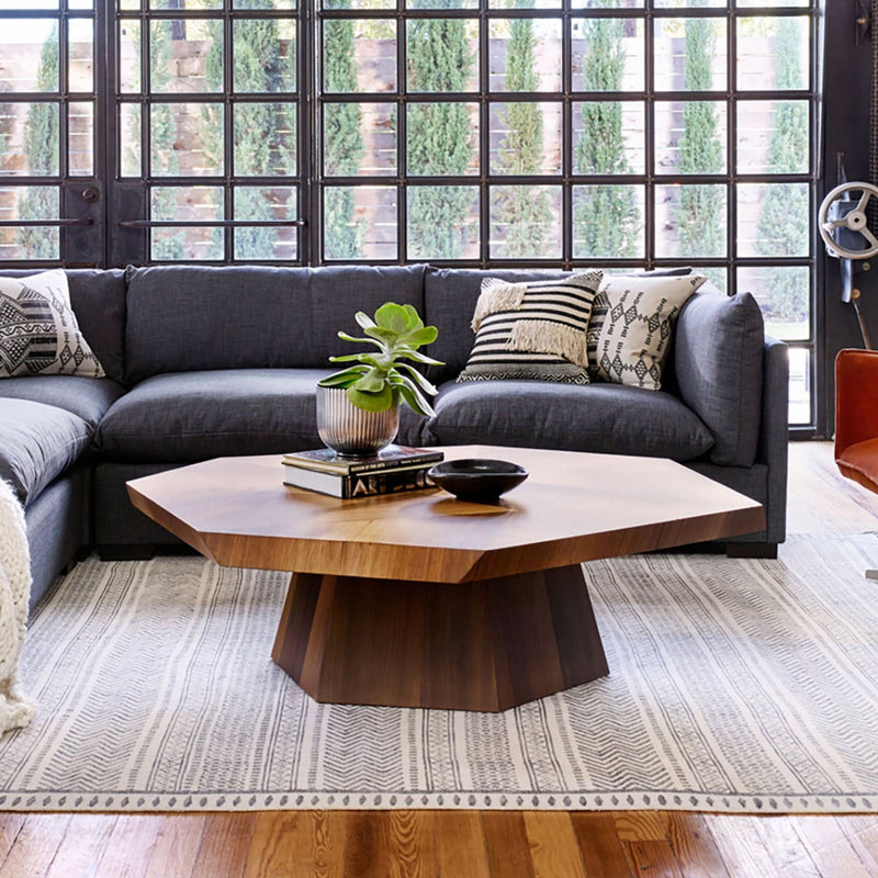 Koon Natural Geometric Coffee Table - Wooden Empiro