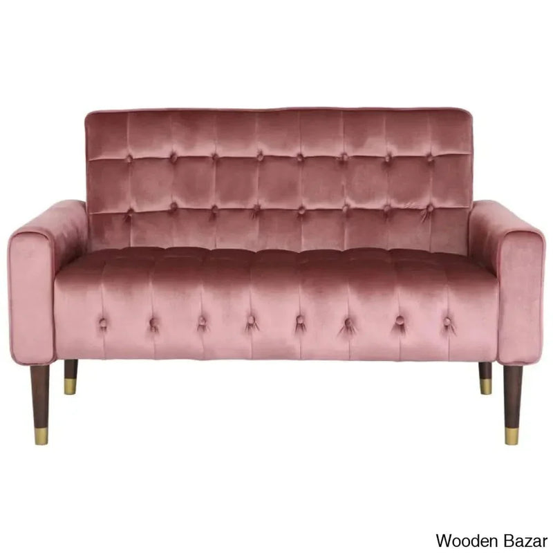 Papillion 51.75'' Velvet Square Arm Loveseat