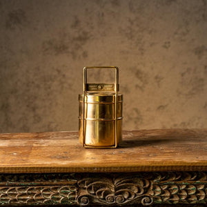 Brass Tiffin Box - Wooden Empiro