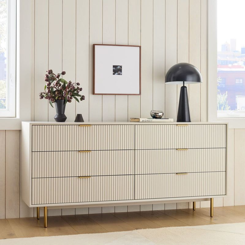 Laexter Wide 6-Drawer Dresser - Wooden Empiro