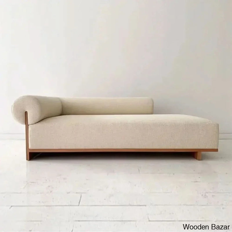 Reece Stylish Solid Teak Wood Sofa with Upholstery - Wooden Bazar