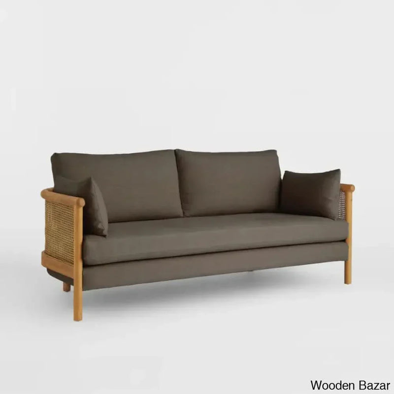 Sadie Modish Solid Wood Fabric Sofa in Perfect Fusion of Modern Elegance and Lasting Comfort