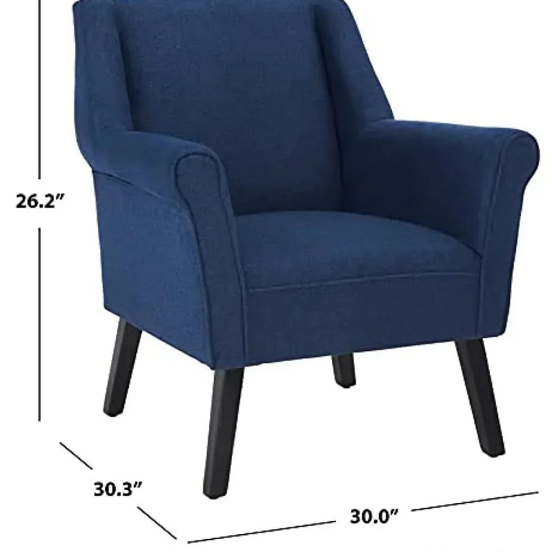 SAFAVIEH Home Collection Videl Navy/Black Accent Chair ACH4011A