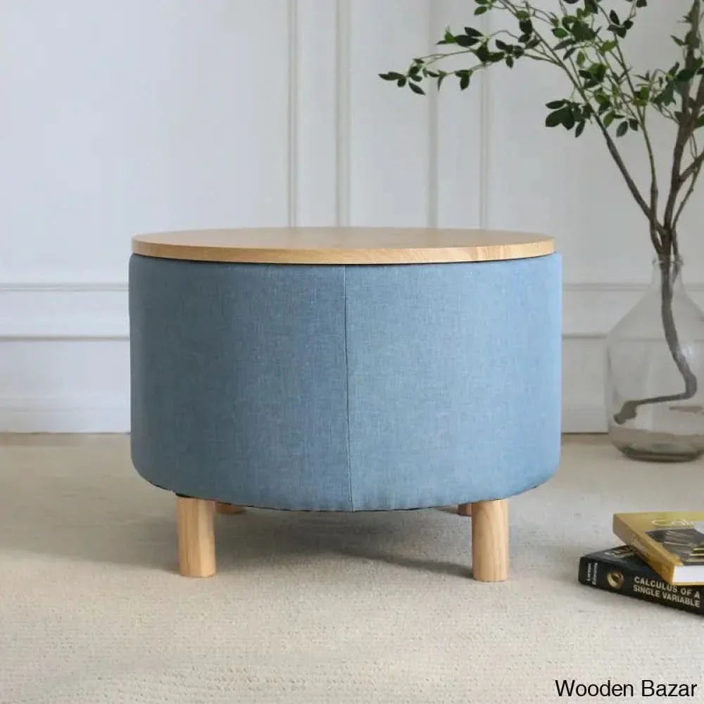Saugeto Solid Wood Coffee And Center Table Blue