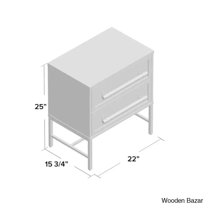 Sophia Solid Teak Wood Nightstand