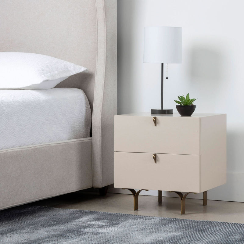 Corean Leg 2-Drawer Bedside Table - Wooden Empiro