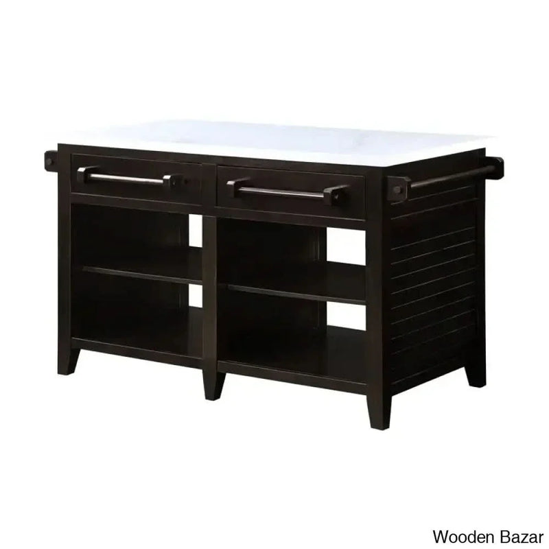 Strattenburg Marble Top Kitchen Island Kitchen trolley cart cabinet kitchen island with storage
