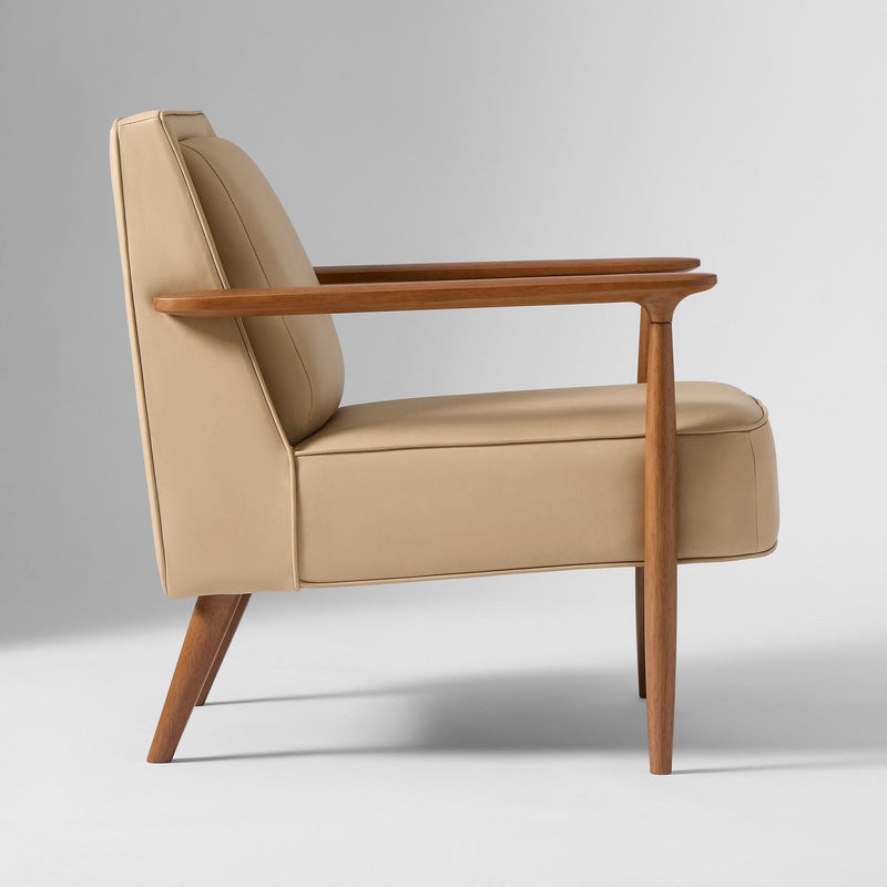 Kapix Leather Show Wood Chair - Wooden Empiro
