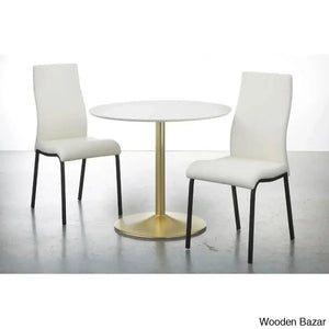 Swarg Modern Pedestal Dining Table Set - Wooden Empiro 2 Seater