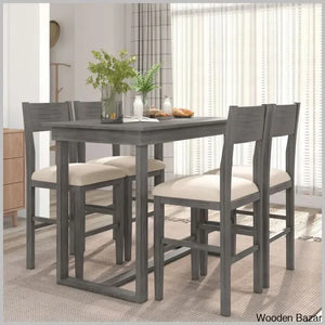 Talcott Modern 4 Seater Dining Table Set - Wooden Empiro Gray