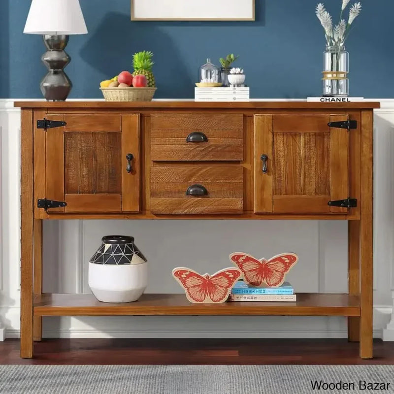 Teak Wood Console Table