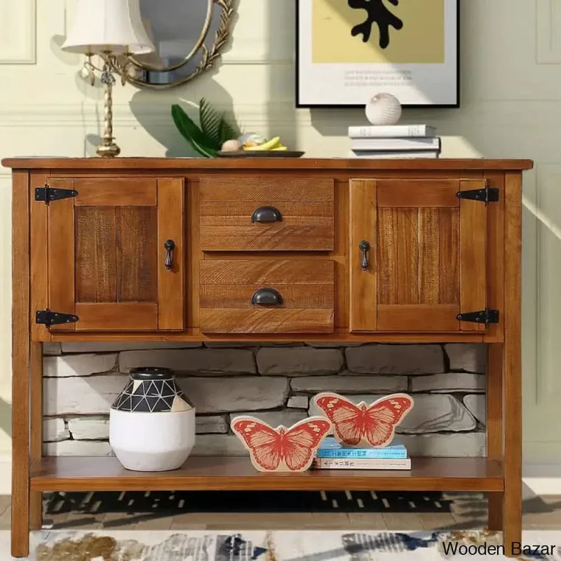 Teak Wood Console Table