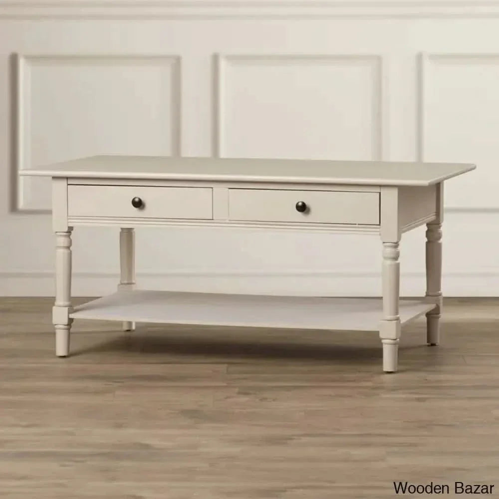 Tuoi Solid Wood Coffee And Center Table Vintage Gray