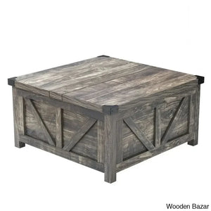 Vardello Modern Coffee And Center Table - Wooden Empiro Dark Oak Gray