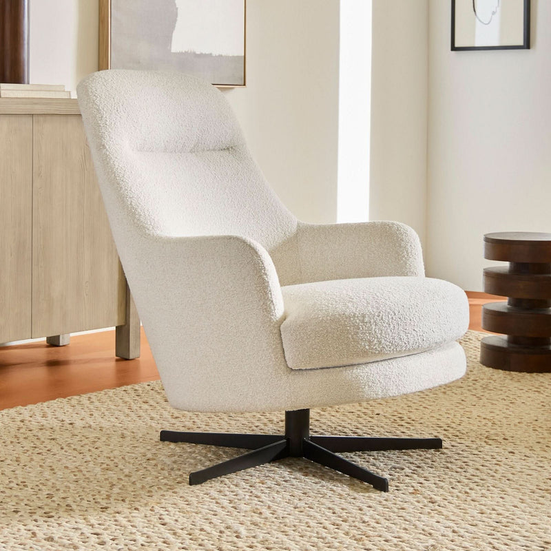 Cevin High-Back Swivel Chair - Wooden Empiro