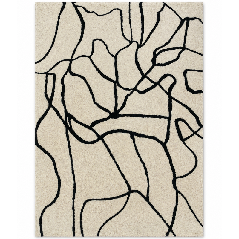 The Noir Vein Rug — Luxury Abstract Designer Area Rug