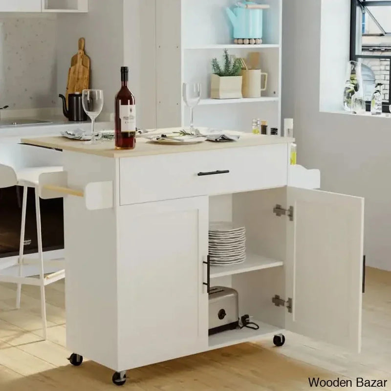 Wood Kitchen Island Kitchen trolley cart cabinet kitchen island with storage