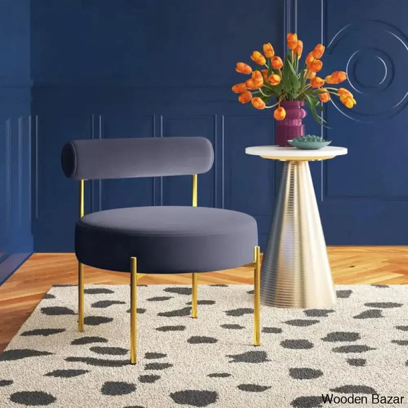 Wooden Empiro 23.5'' Wide Velvet Side Chair