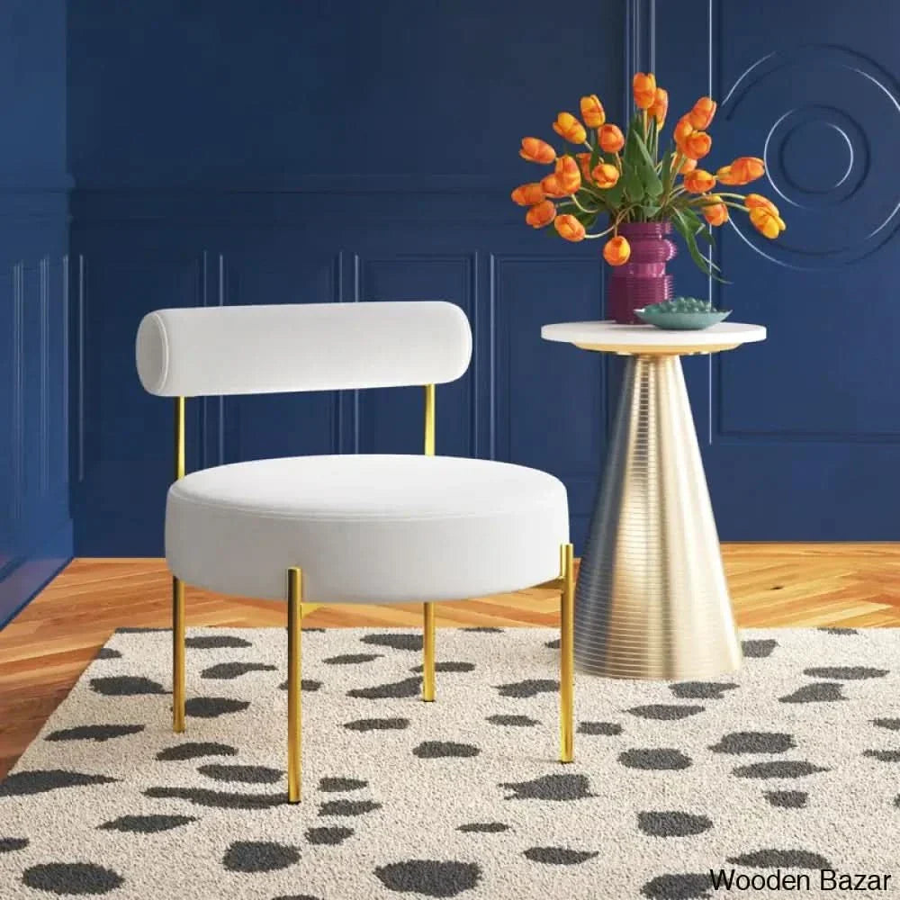 Wooden Empiro 23.5'' Wide Velvet Side Chair