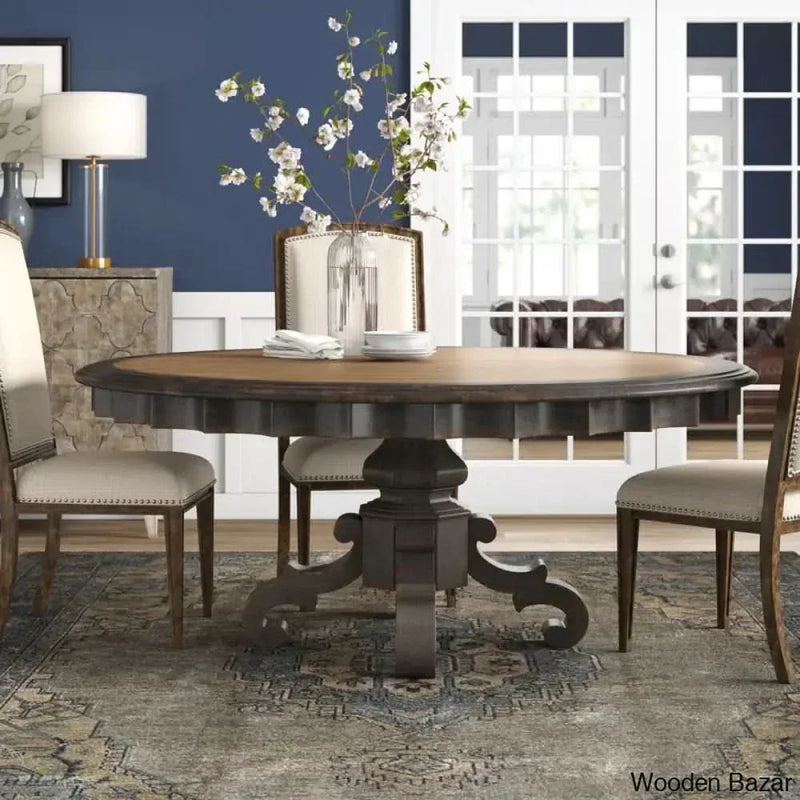 Wooden Empiro 72'' Pedestal Dining Table