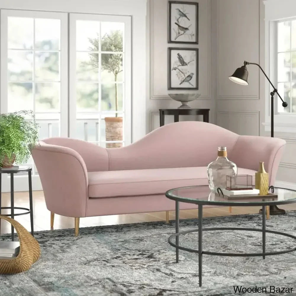 Wooden Bazar 98.5'' Velvet Flared Arm Sofa