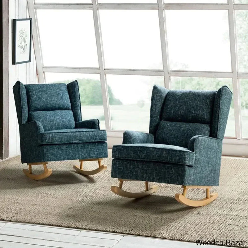 Wooden Empiro Claridy Rocking Chair (Set of 2)
