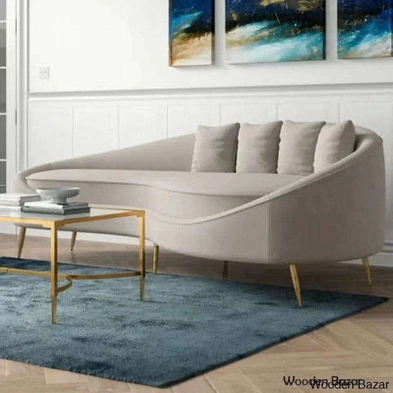 Wooden Bazar Hadriana 101''3 seater sofa with best cushion work.