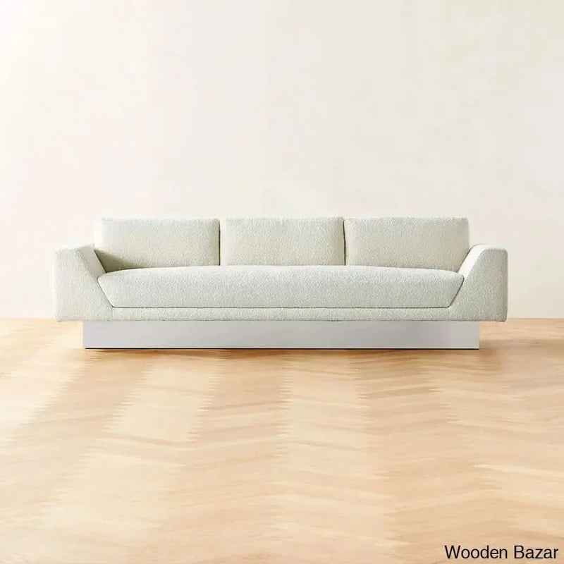 WOODEN BAZAR NOOR CREAM BOUCLE SOFA