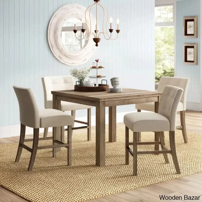 Wooden Empiro - Person Counter Height Dining Set