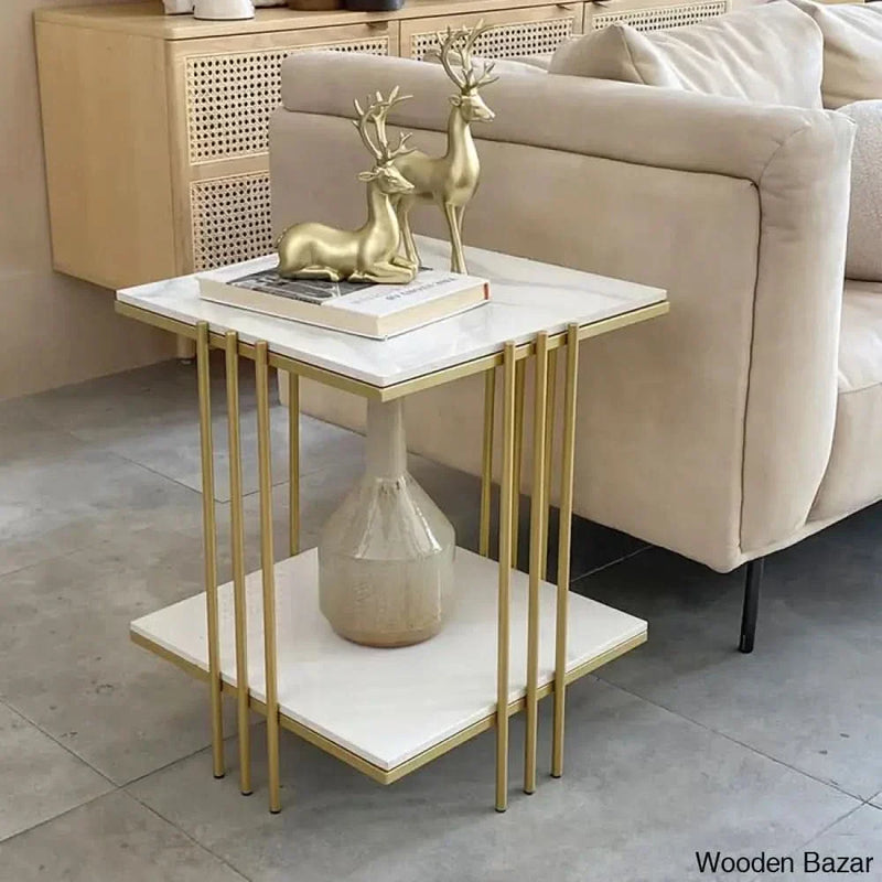Wooden Empiro Ratesha 25.6'' Tall Frame End Table