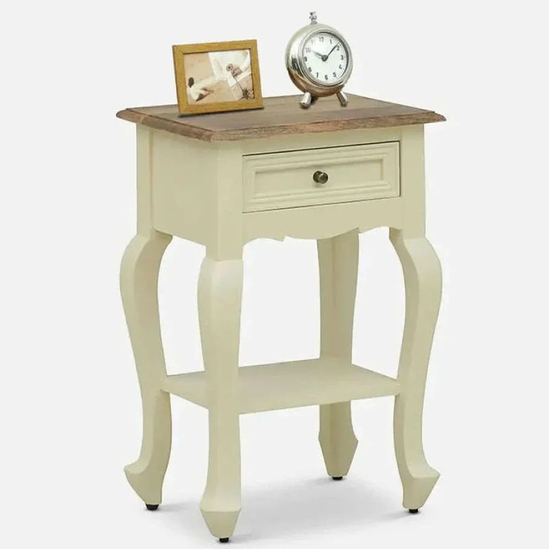Wooden Empiro Versaille Solid Wood Bedside Chest In Tulip Finish