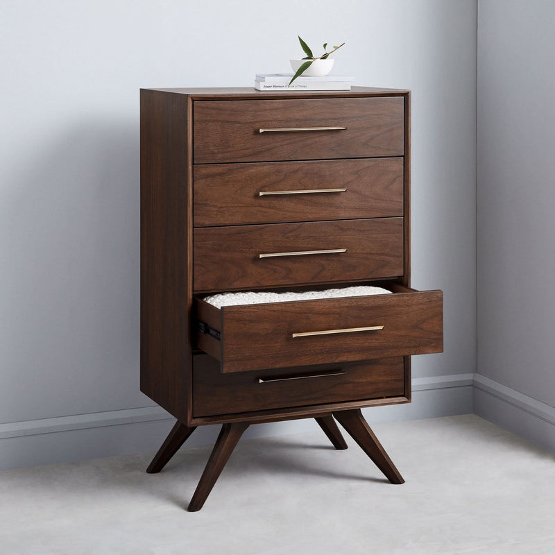 Uermen 5-Drawer Dresser - Wooden Empiro