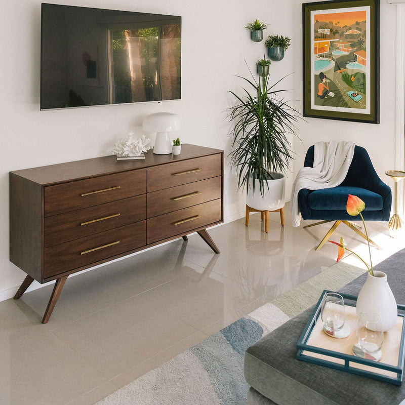 Selik Wright 6-Drawer Dresser - Wooden Empiro