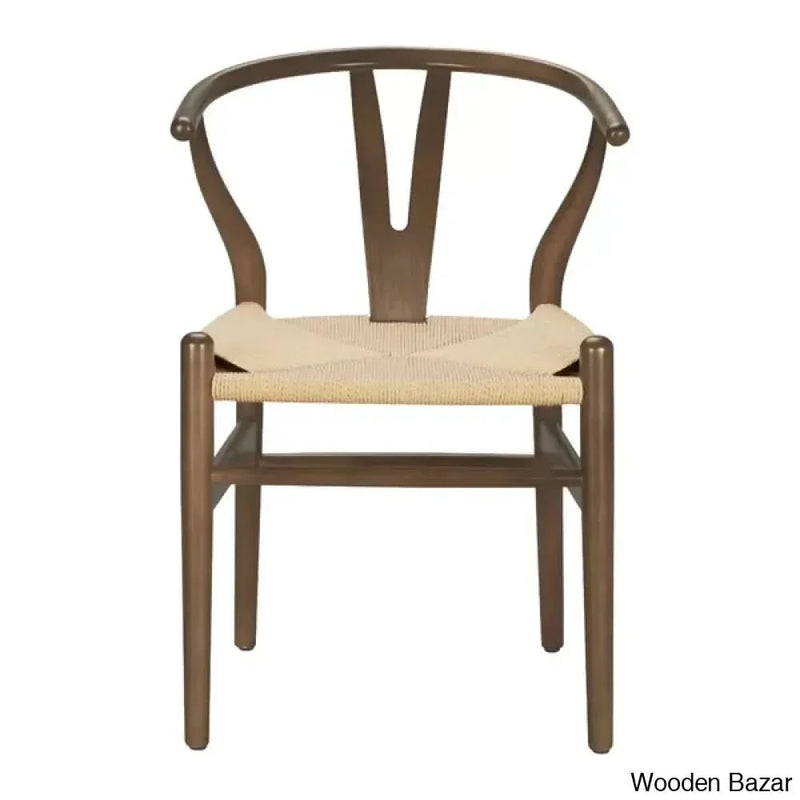 Wyn Solid Wood Weave Dining Chair (Set of 2) - Wooden Empiro