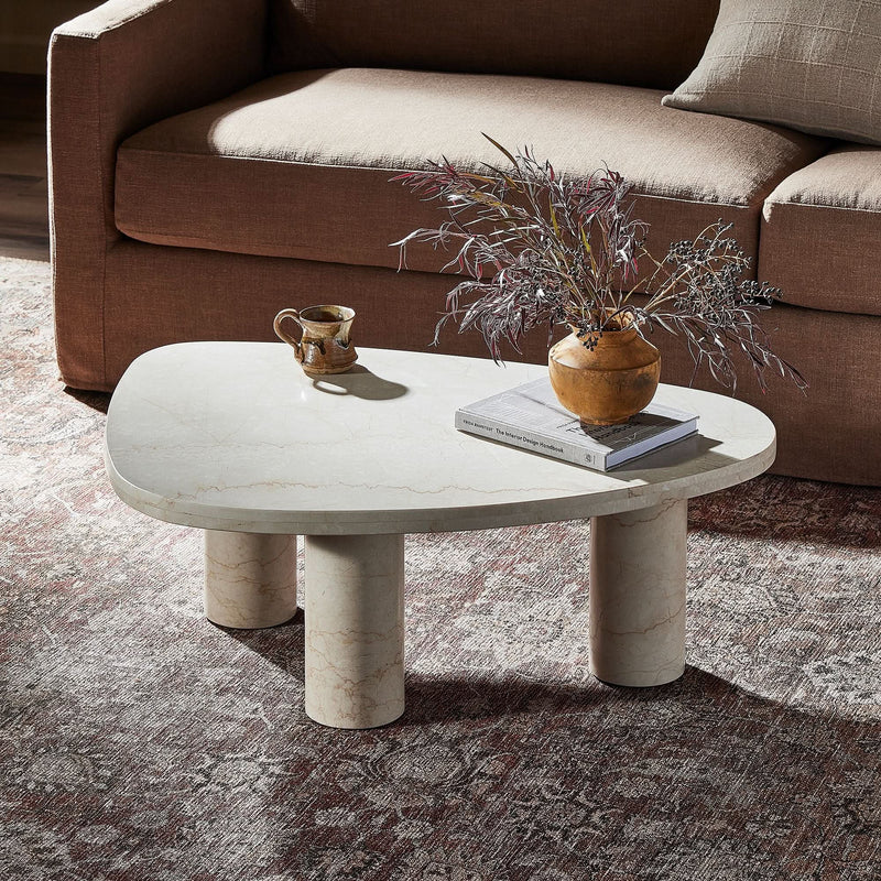 Denpix Marble Nesting Coffee Table - Wooden Empiro