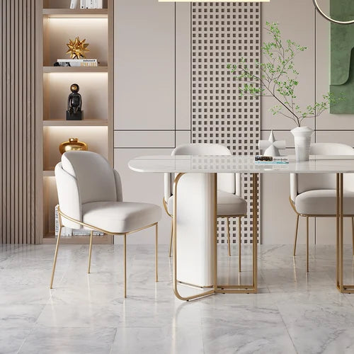 Metaphor White Luxury Modern Dining Set