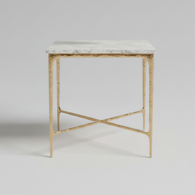 Riveted Gold Side Table
