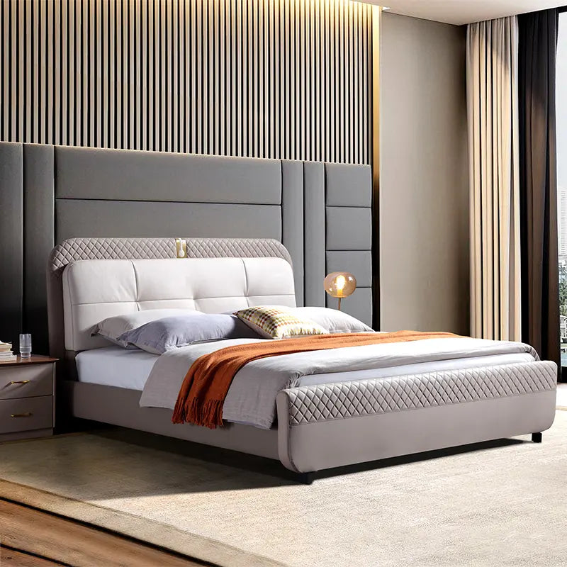 Urban Luxury Modern Upholstered Bed with a sturdy frame